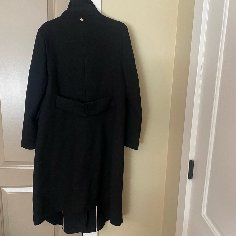 Souvenir Black Wool Blend Long Coat Size M